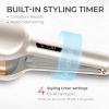 imageCurling Iron Hair Crimper Waver  TYMO ROVY Beach Waves Curling Wand Ionic Deep Waver Hair Curler Tool with Ceramic 3 Barrel for Women Dual Voltage AntiScald Easy to Use Pink 1 InchElegant Gold
