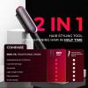 imageHair Straightener Brush TYMO Ring Hair Straightener Comb Straightening Brush for Women with 5 Temps 20s Fast Heating ampamp Dual Voltage BlackBlack