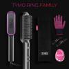 imageHair Straightener Brush TYMO Ring Hair Straightener Comb Straightening Brush for Women with 5 Temps 20s Fast Heating ampamp Dual Voltage BlackBlack