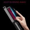 imageHair Straightener Brush TYMO Ring Hair Straightener Comb Straightening Brush for Women with 5 Temps 20s Fast Heating ampamp Dual Voltage BlackBlack
