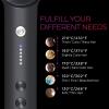 imageHair Straightener Brush TYMO Ring Hair Straightener Comb Straightening Brush for Women with 5 Temps 20s Fast Heating ampamp Dual Voltage BlackBlack