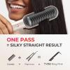imageHair Straightener Brush TYMO Ring Hair Straightener Comb Straightening Brush for Women with 5 Temps 20s Fast Heating ampamp Dual Voltage BlackElegant Gold