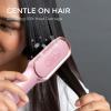imageHair Straightener Brush TYMO Ring Hair Straightener Comb Straightening Brush for Women with 5 Temps 20s Fast Heating ampamp Dual Voltage BlackPink