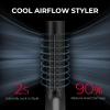 imageTYMO Airflow 20 Curling Iron Flat Iron  Hair Straightener and Curler 2 in 1 125 Inch Curling Wand for Long Short Hair Dual Voltage for Travel 54 Million Ionic AntiTangle 5 Temps Gold BlushBlack