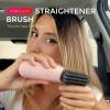 imageTYMO Cordless Hair Straightener Brush  Porta ECO Portable Straightening Brush for Travel Mini Hot Ionic Straightener Comb for Women Ceramic Coating Lightweight for Touchups No Charger PinkPink
