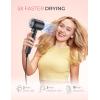 imageTYMO Ionic Hair Dryer for Women High Speed Travel Blow Dryer for 5X Faster Drying ampamp 0 Damage Professional Portable Quiet Hairdryer with 400M Negative Ions 4 Tempsampamp 2 Speeds 110000 RPM Gold BlushGrey
