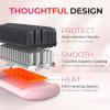 imageTYMO Ionic Hair Straightener Brush  OneStep Hair Straightener for Women Straightening Brush with Negative Ions 16 Temp Settings LCD Display Dual Voltage Hot Comb Flat Iron for FrizzFree StylesPink