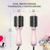 imageTYMO Pink Volumizer Hair Dryer Brush with Titanium Barrel 1200W 3 Speeds Nylon Bristles Ionic Technology Salon Longlasting Hairstyles Hot Air Brush for Women Designed for 120V USA OutletsPink