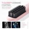 imageTYMO Porta Cordless Hair Straightener Brush  Mini Portable Straightening Brush for Travel  Negative Ion Hair Straightener Styling Comb  USB Rechargeable Feature  Safety AntiScald DesignBlush