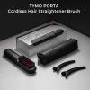 imageTYMO Porta Cordless Hair Straightener Brush  Mini Portable Straightening Brush for Travel  Negative Ion Hair Straightener Styling Comb  USB Rechargeable Feature  Safety AntiScald DesignBlack