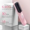 imageTYMO Porta Cordless Hair Straightener Brush  Mini Portable Straightening Brush for Travel  Negative Ion Hair Straightener Styling Comb  USB Rechargeable Feature  Safety AntiScald DesignBlush