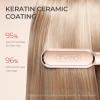 imageTYMO Ring Hair Straightener Brush  Hair Straightening Iron with Builtin Comb 20s Fast Heating ampamp 5 Temp Settings ampamp AntiScald Perfect for Professional Salon at Home Sakura PinkPeach