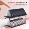 imageTYMO Ring Hair Straightener Brush  Hair Straightening Iron with Builtin Comb 20s Fast Heating ampamp 5 Temp Settings ampamp AntiScald Perfect for Professional Salon at Home Sakura PinkSakura Pink