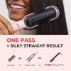 imageTYMO Ring Hair Straightener Brush  Hair Straightening Iron with Builtin Comb 20s Fast Heating ampamp 5 Temp Settings ampamp AntiScald Perfect for Professional Salon at Home Sakura PinkSakura Pink