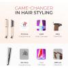 imageTYMO Ring Hair Straightener Brush  Hair Straightening Iron with Builtin Comb 20s Fast Heating ampamp 5 Temp Settings ampamp AntiScald Perfect for Professional Salon at Home Sakura PinkPeach