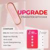 imageTYMO Ring Hair Straightener Brush  Hair Straightening Iron with Builtin Comb 20s Fast Heating ampamp 5 Temp Settings ampamp AntiScald Perfect for Professional Salon at Home Sakura PinkSakura Pink