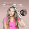 imageUpgraded Automatic Rotating Curling Iron  TYMO Long Barrel Curling Wand for Long Hair Ceramic 1 Inch Hair Curler AntiScald TangleFree 600M Ionic Dual Voltage for Easy Lasting Curls GoldGold