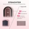 imageUpgraded Hair Straightener Brush  TYMO Ionic Straightening Brush with Dense Bristles 16 Temps Dual Voltage  Heat Brush Straightener for Women  AntiScald Flat Iron Comb for Thick Curly HairPink
