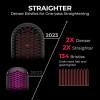 imageUpgraded Hair Straightener Brush  TYMO Ionic Straightening Brush with Dense Bristles 16 Temps Dual Voltage  Heat Brush Straightener for Women  AntiScald Flat Iron Comb for Thick Curly HairBlack
