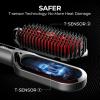 imageUpgraded Hair Straightener Brush  TYMO Ionic Straightening Brush with Dense Bristles 16 Temps Dual Voltage  Heat Brush Straightener for Women  AntiScald Flat Iron Comb for Thick Curly HairBlack