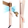 imageTYMO Airflow 20 Curling Iron Flat Iron  Hair Straightener and Curler 2 in 1 125 Inch Curling Wand for Long Short Hair Dual Voltage for Travel 54 Million Ionic AntiTangle 5 Temps Gold BlushGold Blush