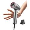 imageTYMO Ionic Hair Dryer Professional Hair Blow Dryer with 110000 RPM Brushless Motor for Fast Drying Lightweight Compact Hairdryer with Nozzle Low Noise 4 Temps ampamp 3 Speeds for Women Man SilverSilver