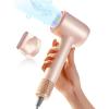 imageTYMO Ionic Hair Dryer for Women High Speed Travel Blow Dryer for 5X Faster Drying ampamp 0 Damage Professional Portable Quiet Hairdryer with 400M Negative Ions 4 Tempsampamp 2 Speeds 110000 RPM Gold BlushGold Blush