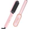 imageTYMO Ring Hair Straightener Brush  Hair Straightening Iron with Builtin Comb 20s Fast Heating ampamp 5 Temp Settings ampamp AntiScald Perfect for Professional Salon at Home Sakura PinkSakura Pink