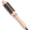 imageTYMO Thermal Brush Heated Round Brush  STYLUX Blowout Brush with FlexiFit Tech for Hair Straightening Curling Brush Styler Tools Straightener and Curler 2 in 1 Dual Voltage Quick ampamp Easy PinkSakura Pink