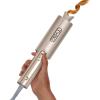 imageUpgraded Automatic Rotating Curling Iron  TYMO Long Barrel Curling Wand for Long Hair Ceramic 1 Inch Hair Curler AntiScald TangleFree 600M Ionic Dual Voltage for Easy Lasting Curls GoldGold