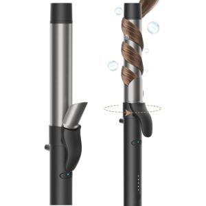 imageRotating Curling Iron 1 Inch for Beach Waves  TYMO Automatic Curling Wand for Long Hair Long Barrel Hair Curler for Women 40 Million Ions 8S Fast ampamp Easy Curl for 48H 5 Temps ampamp Dual Voltage PinkBlack
