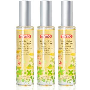 imageTYMO Argan Hair Oil Spray  Hydrating Veganic Natural 6 Blend Oil for Frizzy ampamp Dry Hair Organic Pure Formula Daily Use for Hair Smooth Damaged Ends Olive Oil Infused Add Shine169 Fl Oz Pack of 3