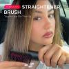 imageTYMO Cordless Hair Straightener Brush  Upgrade Porta ECO Portable Straightening Brush for Travel Mini Hot Straightening Comb for Women Ceramic Coating Lightweight for TouchupsAntiScald BlackBlack