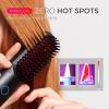 imageTYMO Cordless Hair Straightener Brush  Upgrade Porta ECO Portable Straightening Brush for Travel Mini Hot Straightening Comb for Women Ceramic Coating Lightweight for TouchupsAntiScald BlackBlack