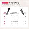 imageTYMO Cordless Hair Straightener Brush  Upgrade Porta ECO Portable Straightening Brush for Travel Mini Hot Straightening Comb for Women Ceramic Coating Lightweight for TouchupsAntiScald BlackBlack