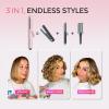 imageTYMO Airflow 20 Flat Iron Hair Straightener  Titanium Curling Iron for Short Hair 1 14 Inch Wand Curler and Straightener 2 in 1 54 Million Ionic AntiScald for Women Travel Dual Voltage Pink