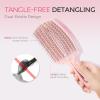 imageTYMO Hair Brush Detangler for Women  Boar Bristle Detangling Brushes for Wet ampamp Dry Hair Paddle Vented Hairbrush Hair Accessories for Girls Cepillos Para Cabello for TYMO ROVY CURLPRO ampamp RING Pink