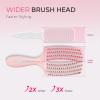 imageTYMO Hair Brush Detangler for Women  Boar Bristle Detangling Brushes for Wet ampamp Dry Hair Paddle Vented Hairbrush Hair Accessories for Girls Cepillos Para Cabello for TYMO ROVY CURLPRO ampamp RING Pink