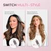 imageTYMO Thermal Brush Curling Brush  STYLUX 17 Inch Blowout Volumizer with FlexiFit for Hair Straightening Heated Round Styler Tool Hair Straightener and Curler 2 in 1 Dual Voltage Metallic GrayGold