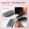 imageTYMO Thermal Brush Curling Brush  STYLUX 17 Inch Blowout Volumizer with FlexiFit for Hair Straightening Heated Round Styler Tool Hair Straightener and Curler 2 in 1 Dual Voltage Metallic GrayGold