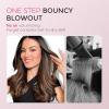 imageTYMO Thermal Brush Curling Brush  STYLUX 17 Inch Blowout Volumizer with FlexiFit for Hair Straightening Heated Round Styler Tool Hair Straightener and Curler 2 in 1 Dual Voltage Metallic GrayGold