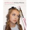 imageRotating Automatic Curling Iron for Beach Waves  TYMO Curling Wand for Long Hair Extra Long Barrel Ceramic Hair Curler for Women 40M Ionic ampamp Dual Voltage 5 Temps ampamp 30s Heatup 125 Inch PinkPink