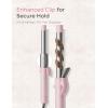 imageRotating Automatic Curling Iron for Beach Waves  TYMO Curling Wand for Long Hair Extra Long Barrel Ceramic Hair Curler for Women 40M Ionic ampamp Dual Voltage 5 Temps ampamp 30s Heatup 125 Inch PinkPink