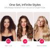 imageTYMO Curling Iron Set  3 in 1 Ceramic Hair Curler 12 1 1 12 Inch Professional Ionic Curling Wand for Travel Fast Heating 5 Temps ampamp Dual Voltage for Shiny Defined Curls to Beach WavesBlack