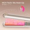 imageTYMO Flat Iron Hair Straightener  Titanium Hair Straighteners for Women 1 Inch Professional Travel Flat Iron Portable Straightener and Curlers with 10s Heat Up 32 Temp Dual Voltage ampamp LED Display
