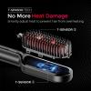 imageTYMO Hair Straightener Brush  Upgraded Ionic Compact Straightening Brush with WaveDesign Bristles for Fast Smooth Styling Lightweight Hot Comb ampamp Travel Flat Iron for Women 1 Billion Ions Black