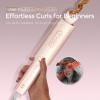 imageUpgraded Automatic Rotating Curling Iron  TYMO CurlPro Plus Long Barrel Curling Wand for Long Hair Ceramic Hair Curler for Women AntiScald TangleFree 600M Ionic Dual Voltage Gold 1 14 InchGold Blush
