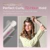 imageUpgraded Automatic Rotating Curling Iron  TYMO CurlPro Plus Long Barrel Curling Wand for Long Hair Ceramic Hair Curler for Women AntiScald TangleFree 600M Ionic Dual Voltage Gold 1 14 InchGold Blush