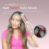 imageUpgraded Automatic Rotating Curling Iron  TYMO CurlPro Plus Long Barrel Curling Wand for Long Hair Ceramic Hair Curler for Women AntiScald TangleFree 600M Ionic Dual Voltage Gold 1 14 InchGold Blush