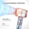 imageTYMO Hair Dryer with Diffuser 200 Million Ionic Blow Dryer with Comb Fast Dry Hairdryer for Women 110000RPM Professional Portable hairdryer Low Noise Travel Mini Blowdryer 4 Temps ampamp 3 Speeds